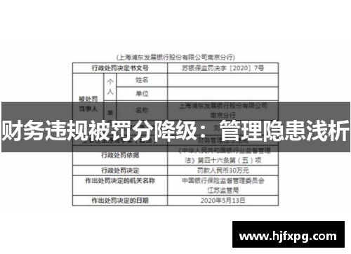 财务违规被罚分降级：管理隐患浅析